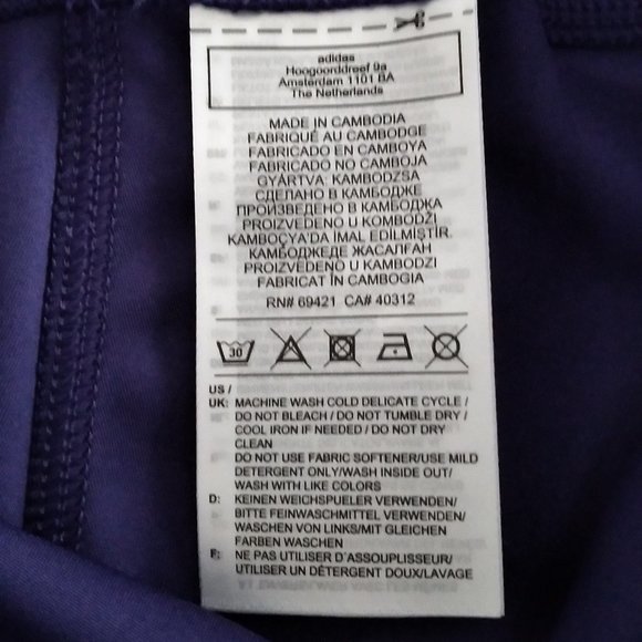 🆕Reebok Women's Training Essentials Workout Mesh Leggings, Dark Orchid, XS, NWT - Picture 10 of 12